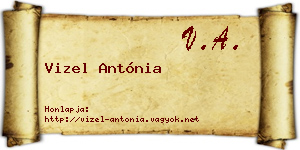 Vizel Antónia névjegykártya